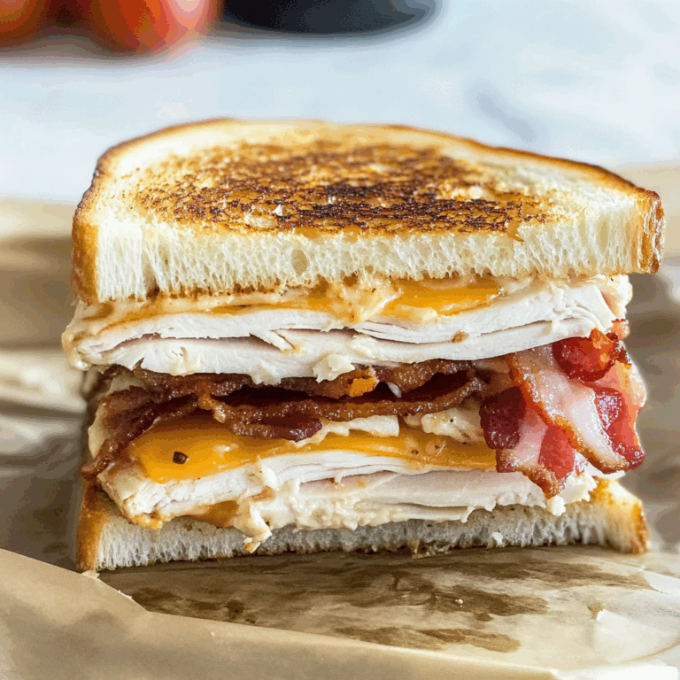 Cheddar and Bacon Turkey Melt Sandwich