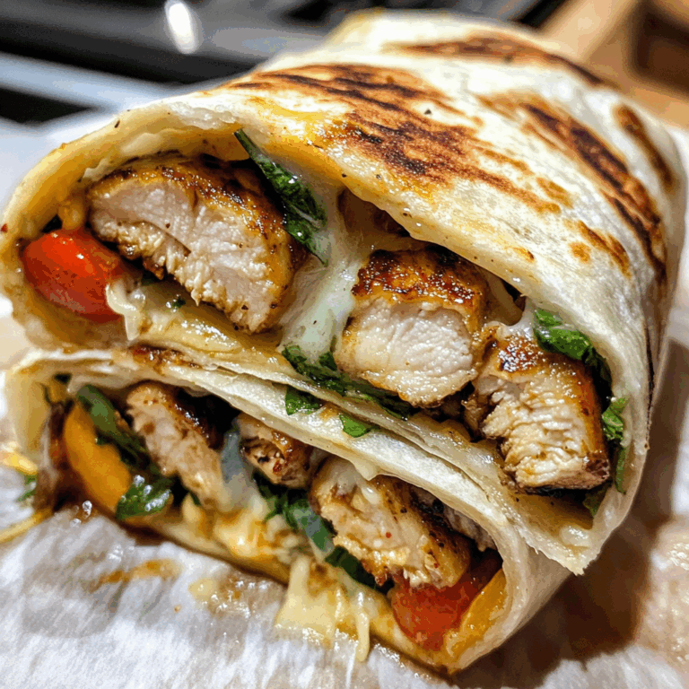 Cheese Garlic Chicken Wraps