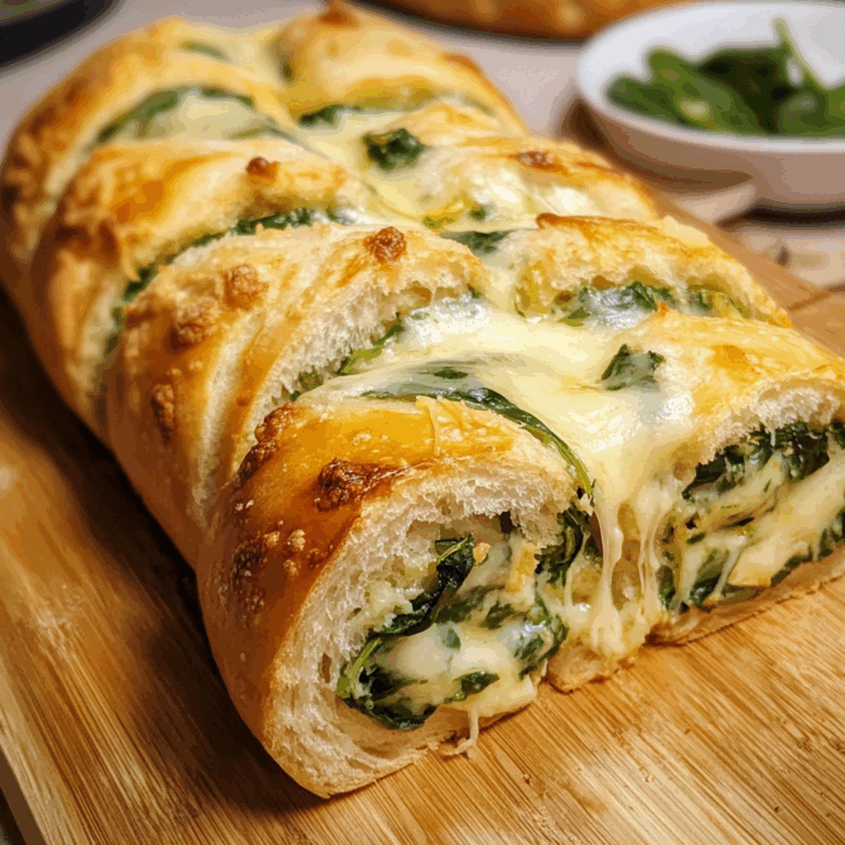 Cheese Spinach Stuffed Bread