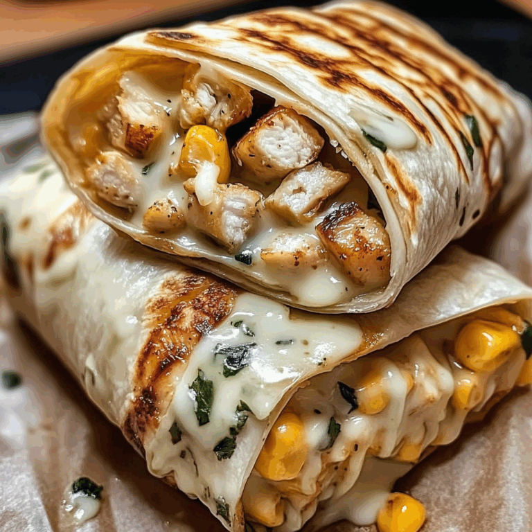 Cheesy Garlic Chicken Wraps