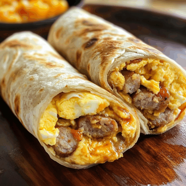 Cheesy Sausage and Egg Wraps