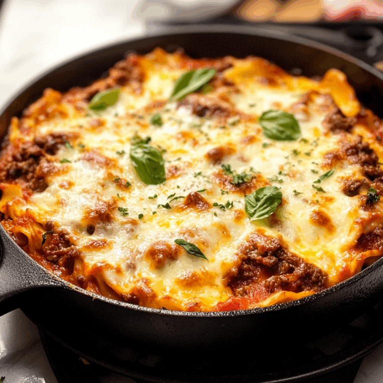 Cheesy Skillet Lasagna: A Delicious One-Pot Twist on a Classic