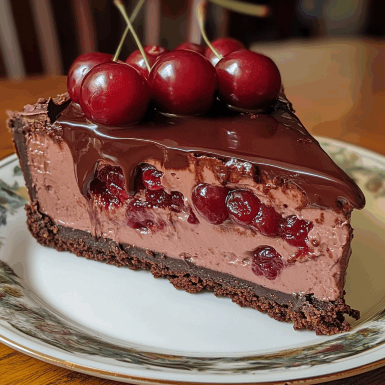 Indulgent Cherry Chocolate Cheesecake
