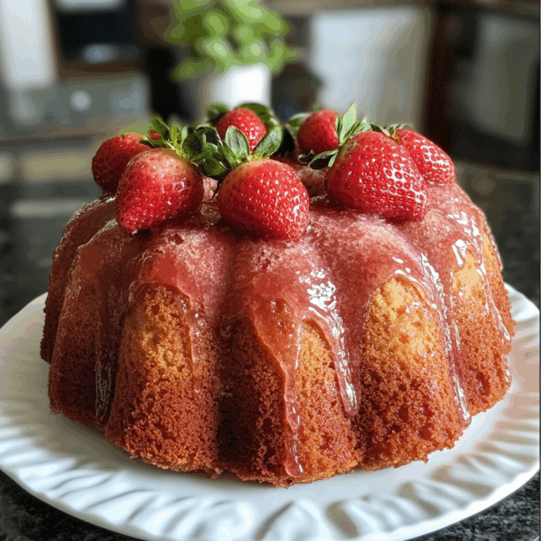 Strawberry Honey Bundt Cake
