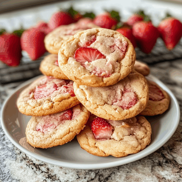 Strawberry Gooey Butter Cookies