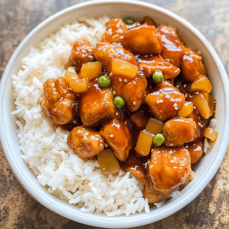 Sweet and Sour Chicken with Rice