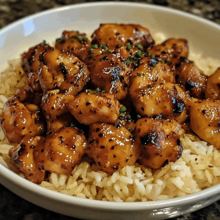 Sweet and Spicy Honey Pepper Chicken with Rice