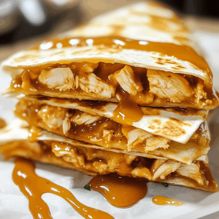 Taco Bell Chicken Quesadilla with Caramel Sauce