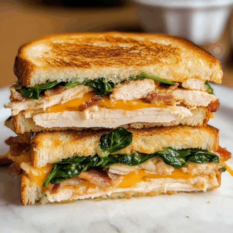 Turkey Melt with Cheddar, Spinach, and Bacon