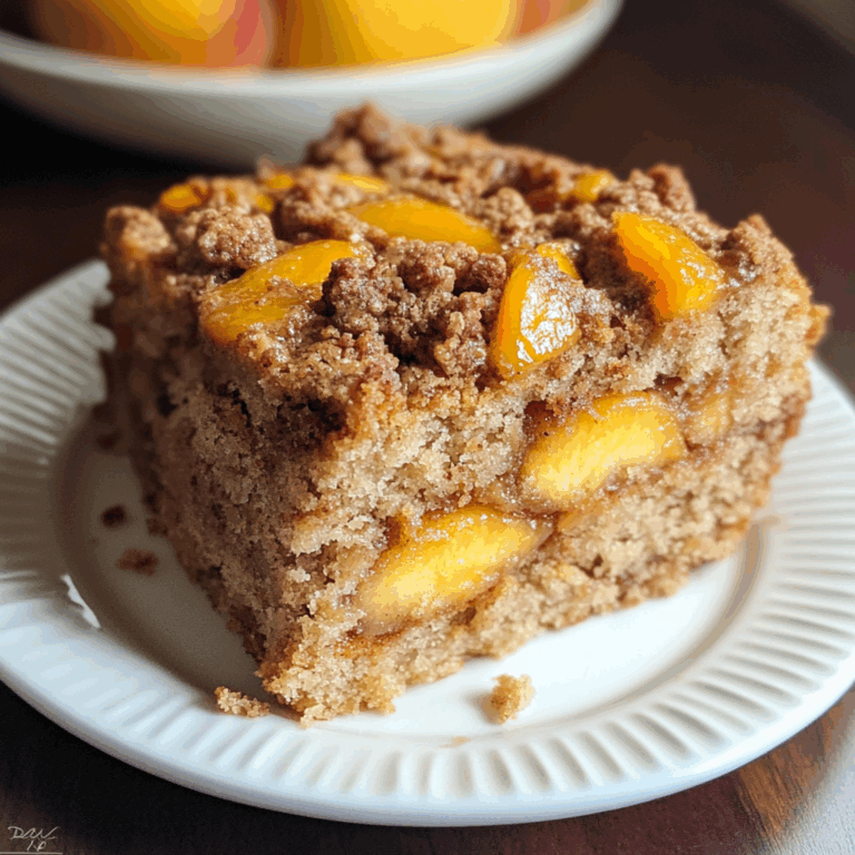 Vegan Peach Coffee Cake
