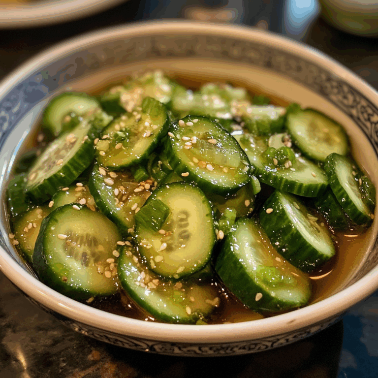 Asian Cucumber Salad with Rice Vinegar
