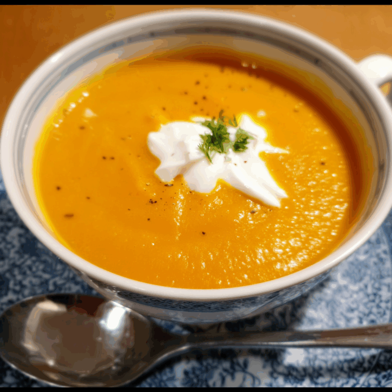 Carrot Ginger Soup with Sour Cream: A Delightful Blend of Flavors
