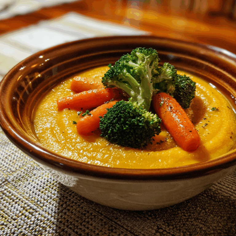 Carrot Potato Soup with Broccoli and Carrots
