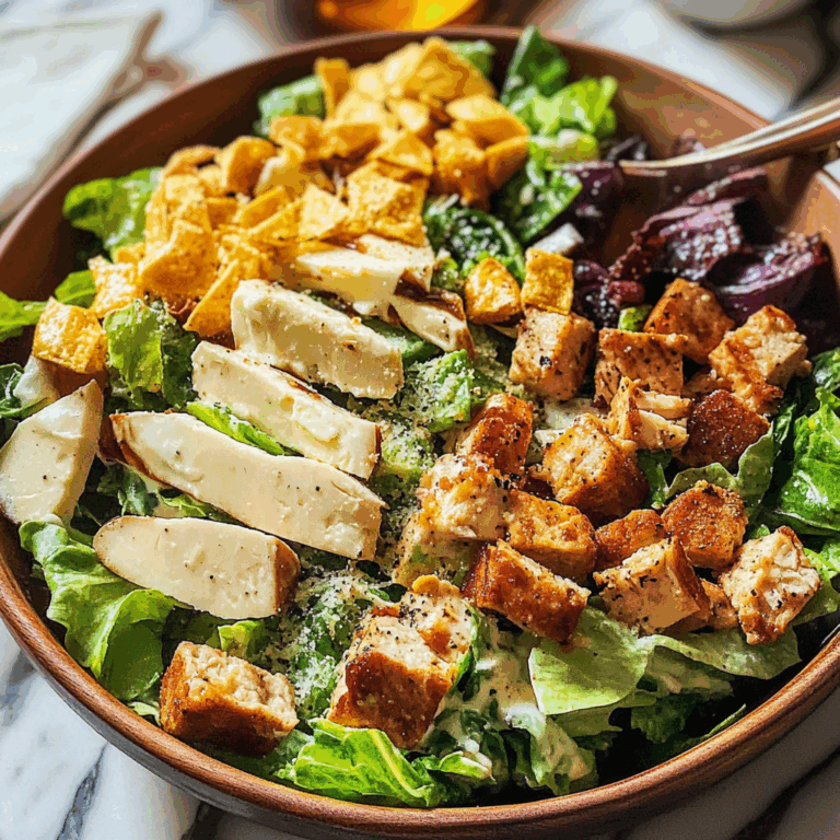 Creamy Homemade Caesar Salad Recipe