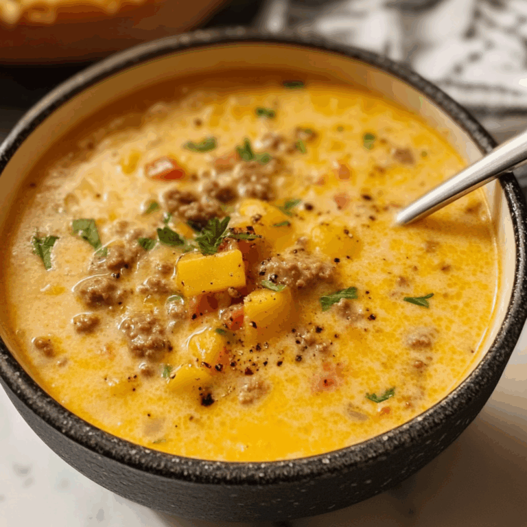 Comforting Cheeseburger Soup: A Creamy, Indulgent Delight