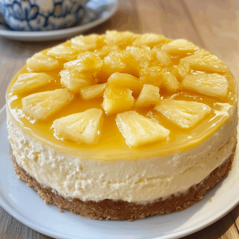 Creamy Cheesecake with Pineapple Topping