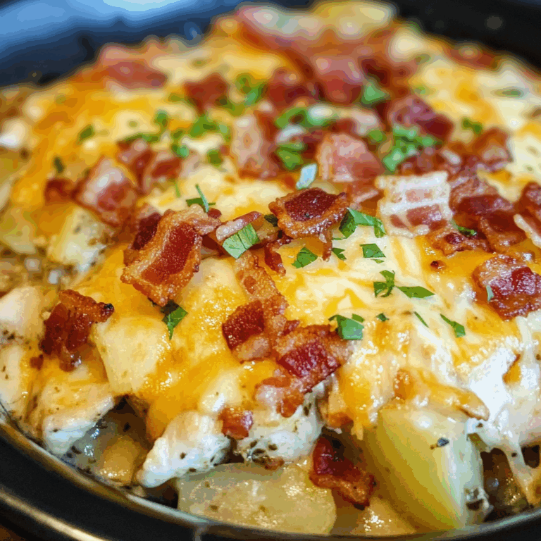 Cheesy Bacon Ranch Slow Cooker Chicken and Potatoes
