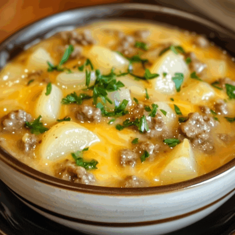 Cheesy Hamburger Potato Soup