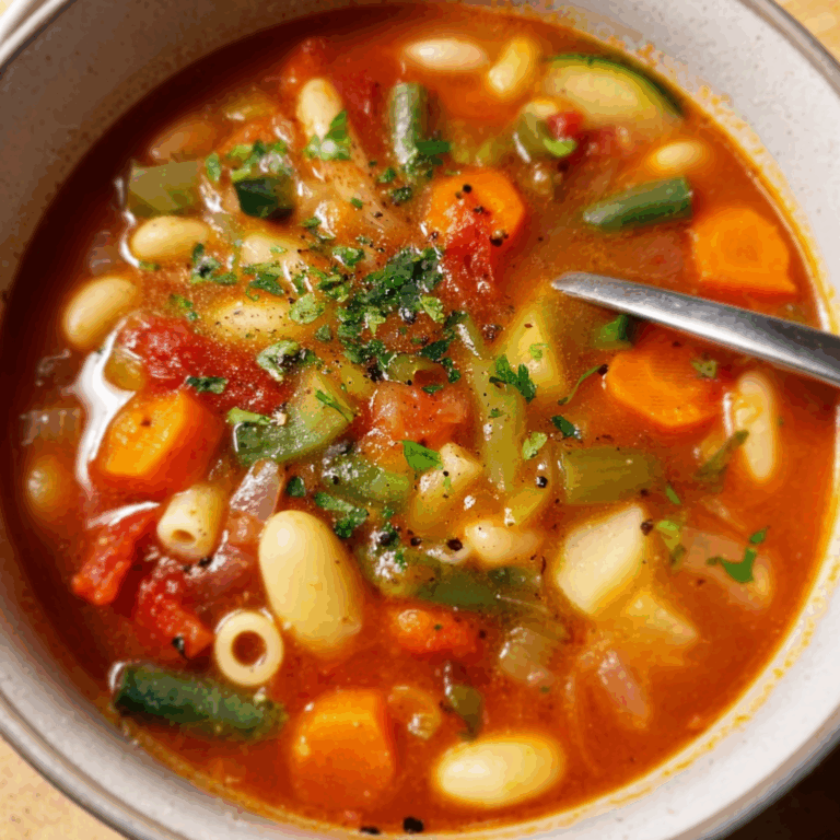 Hearty Minestrone Soup with Beans and Carrots