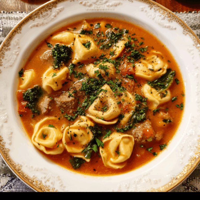 Delicious Pasta and Tortellini Soup