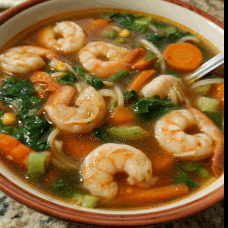 Savory Shrimp and Vegetable Soup: A Comforting Delight