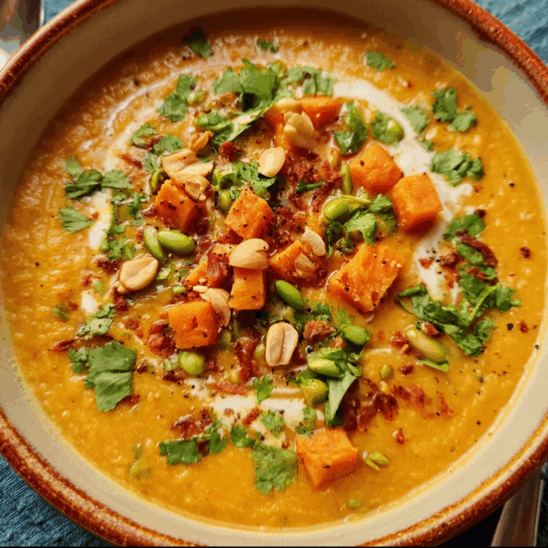 Creamy Sweet Potato Peanut Soup