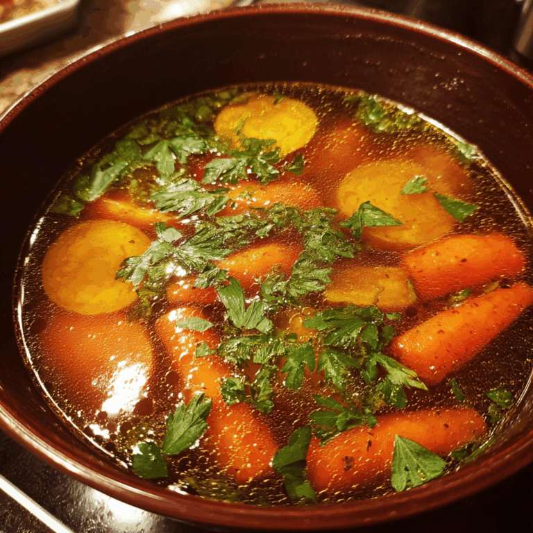 Comforting Turkey Soup with Carrots and Parsley