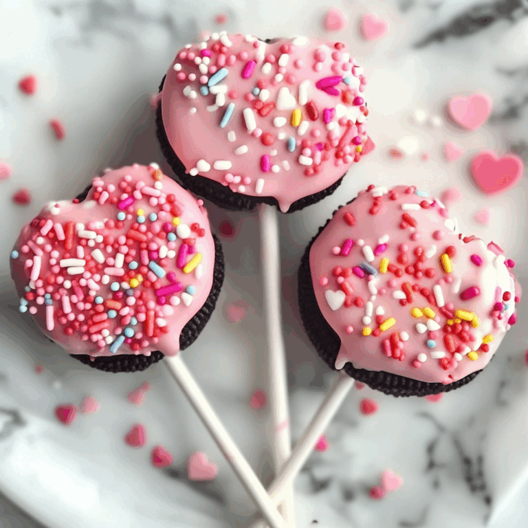 Valentine’s Day Oreo Pops with Sprinkles