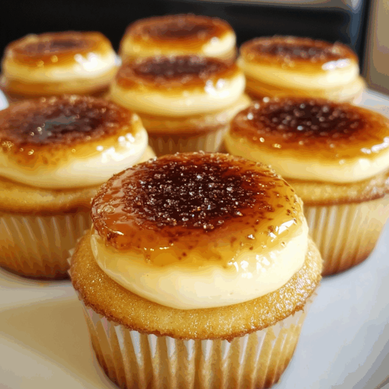Vanilla Bean Crème Brûlée Cheesecake Cupcakes