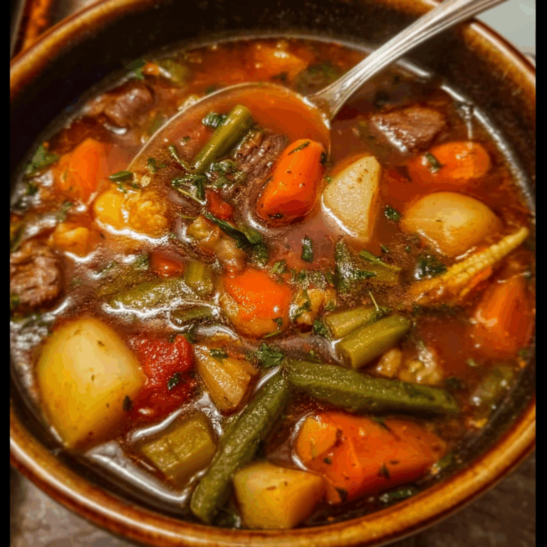 Hearty Vegetables and Beef Soup: A Comforting Classic
