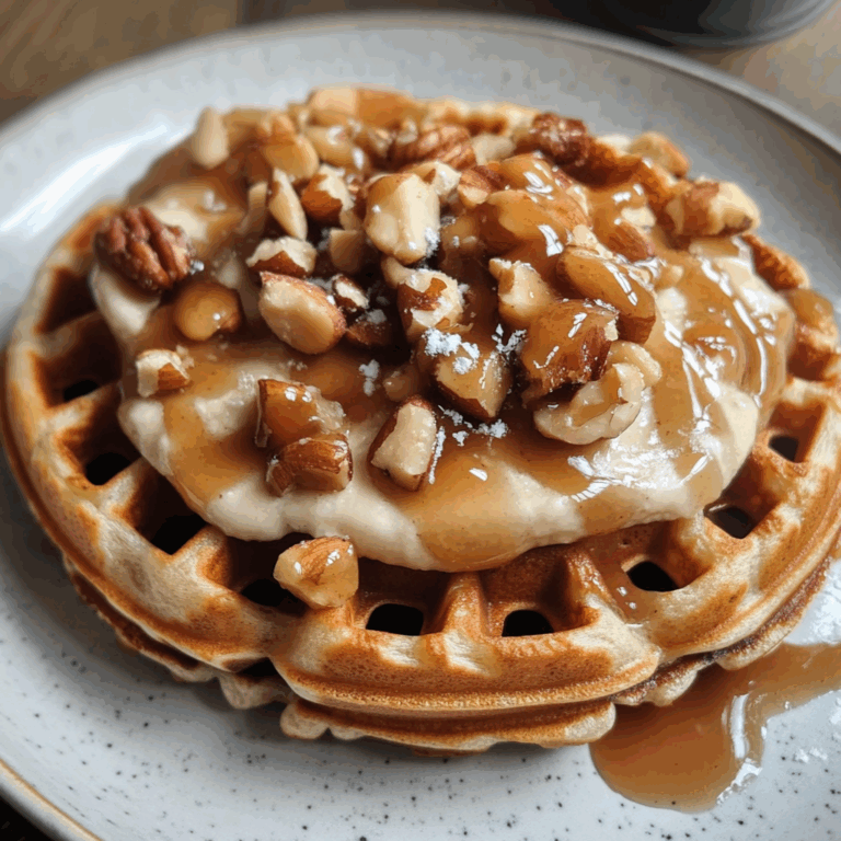 Delectable Waffles with Toasted Nuts