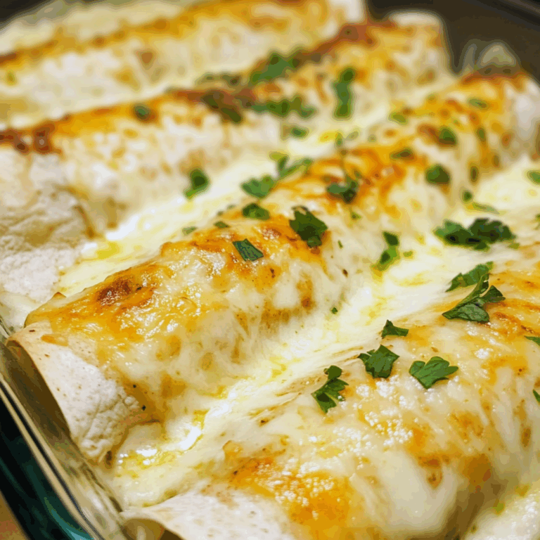 Creamy White Chicken Enchiladas