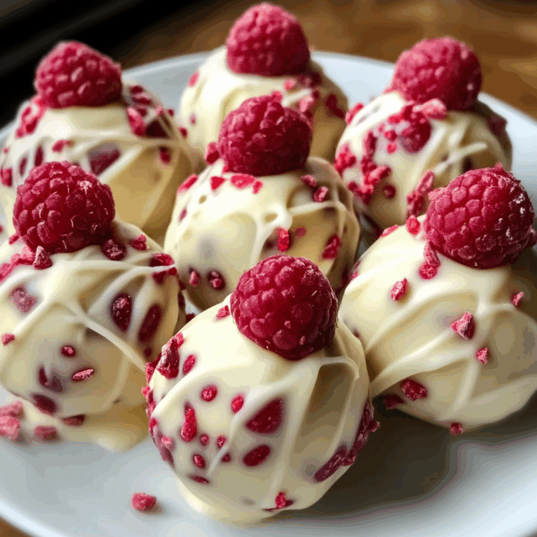 White Chocolate Raspberry Cheesecake Balls