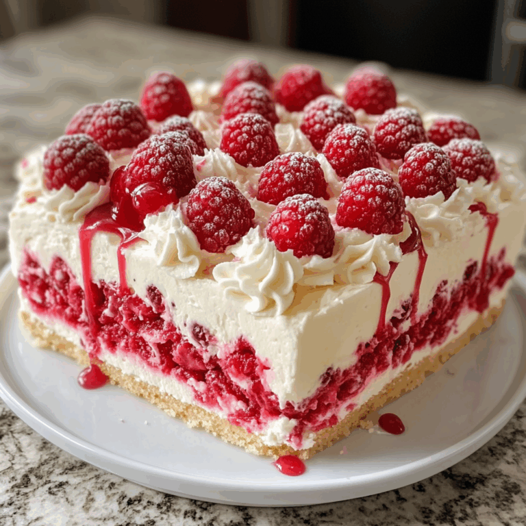 White Chocolate Raspberry Poke Cake