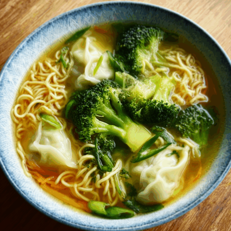 Wonton Soup with Broccoli and Noodles: A Flavorful Fusion