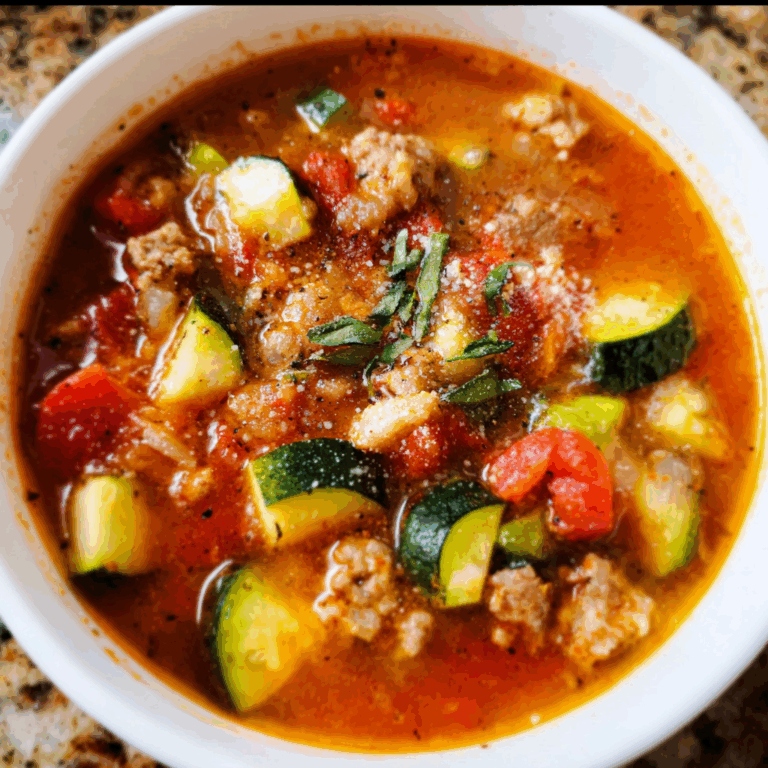 Zucchini Tomato Italian Sausage Soup