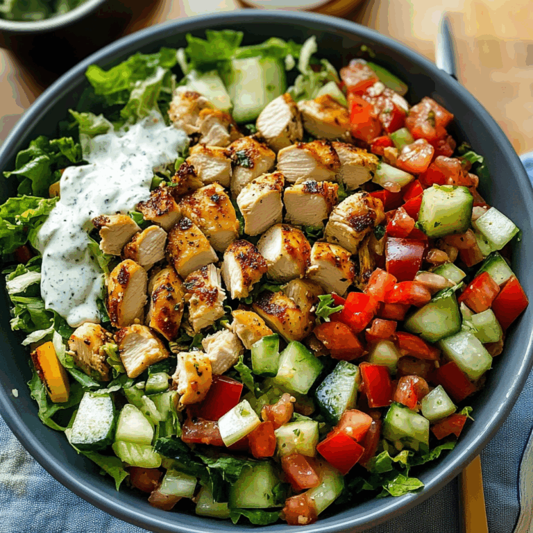 Chicken Chopped Salad with Creamy Avocado Dressing