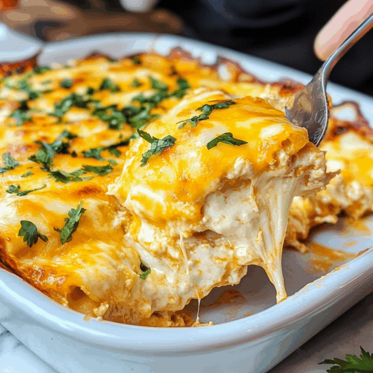 Chicken Enchilada Casserole with Cheese and Sour Cream