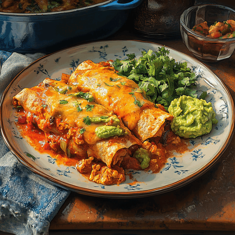 Chicken Enchiladas with Guacamole