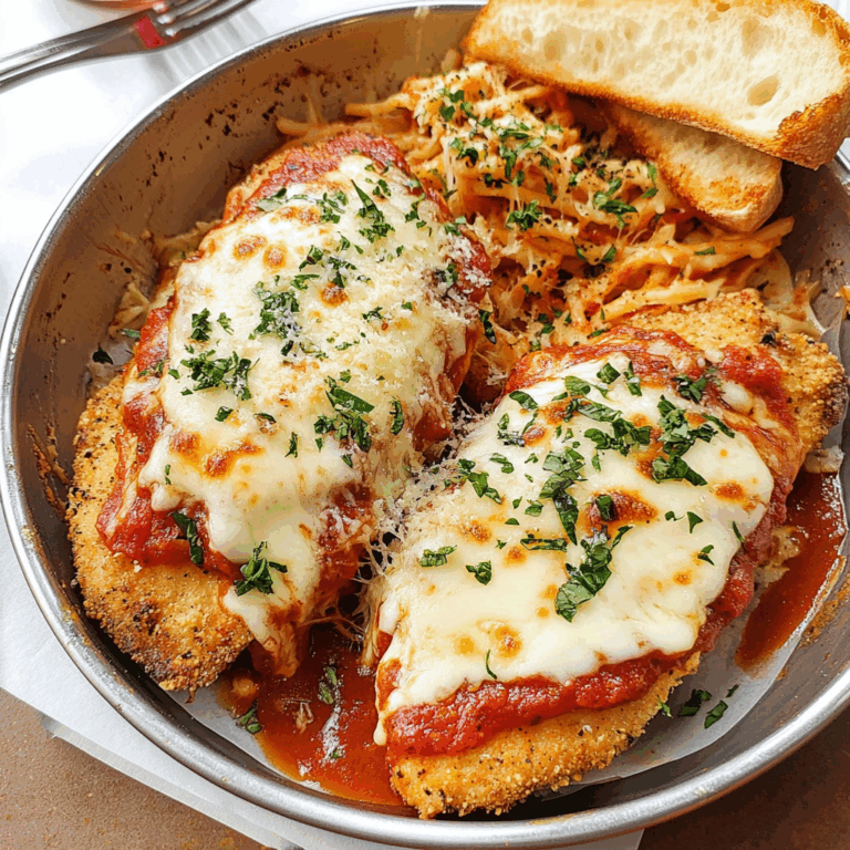 Chicken Parmesan with Cheese and Sauce