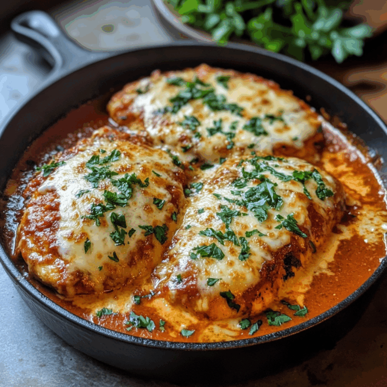 Chicken Parmesan with Sauce and Parsley