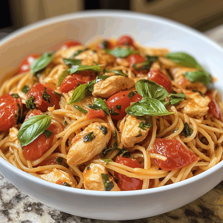 Chicken Pasta with Tomatoes and Basil