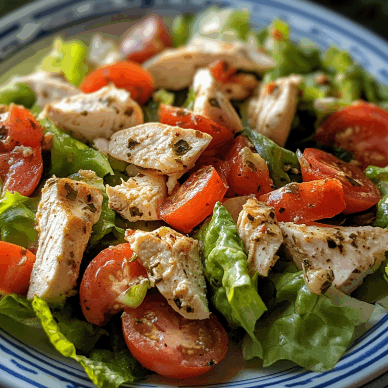 Chicken Salad with Lettuce and Tomatoes