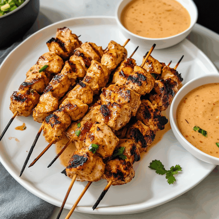 Chicken Satay with Spicy Peanut Sauce