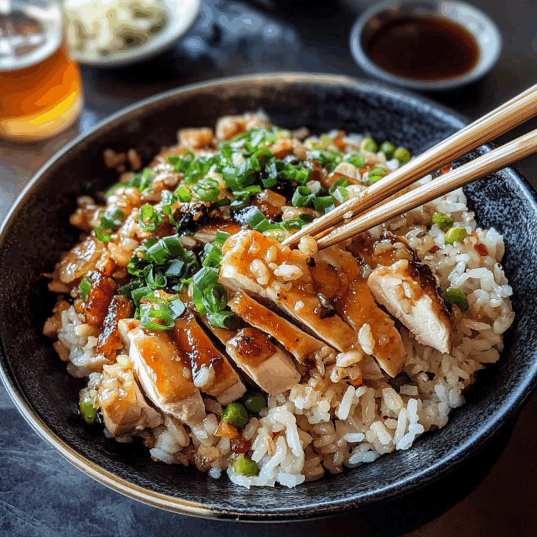 Chicken and Rice with Chopsticks: A Flavorful Asian-Inspired Delight