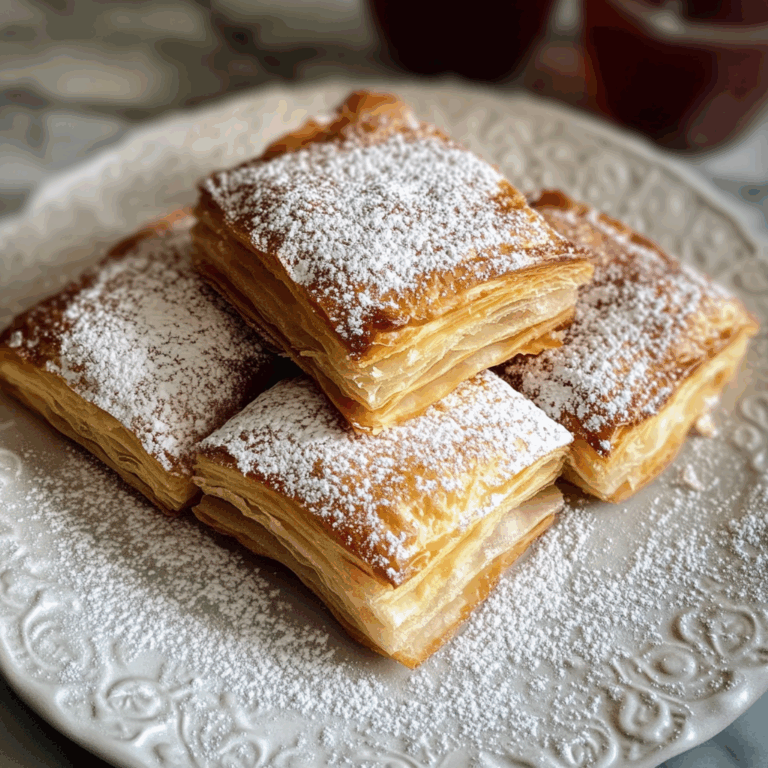 Irresistible Puff Pastry with Powdered Sugar