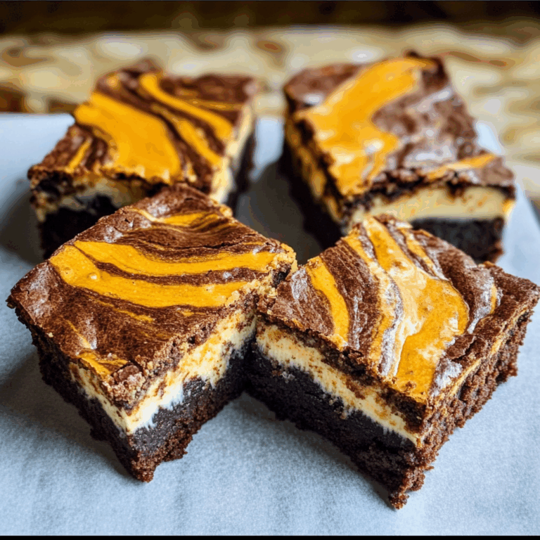 Pumpkin Cheesecake Swirl Brownies