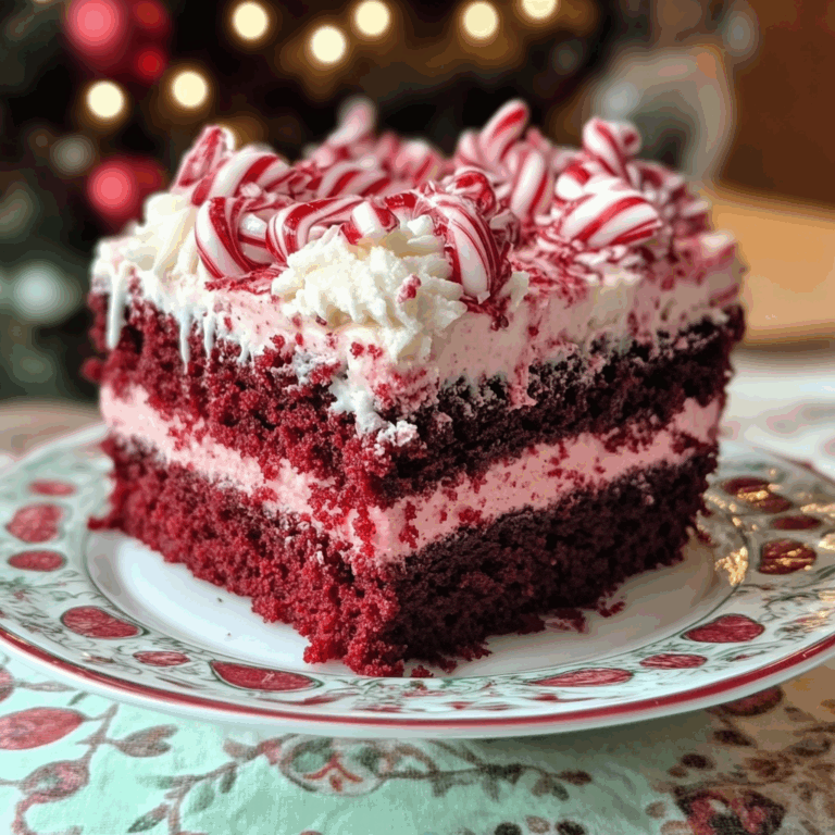 Red Velvet Peppermint Poke Cake