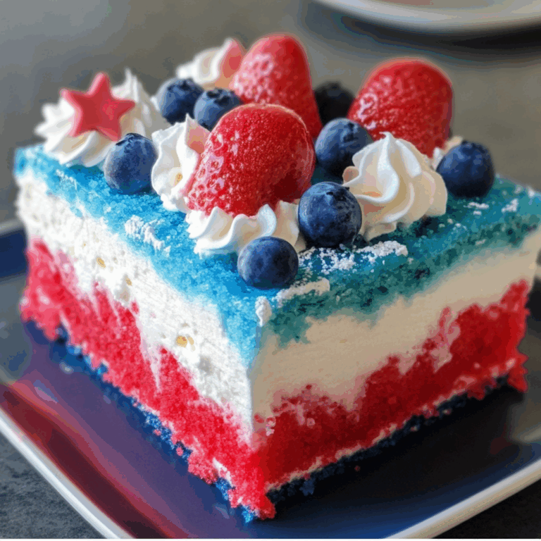 Red, White and Blue Poke Cake