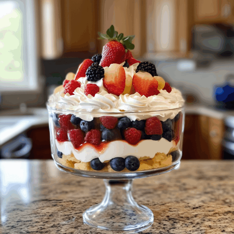 Red, White and Blue Trifle: A Patriotic Layered Dessert